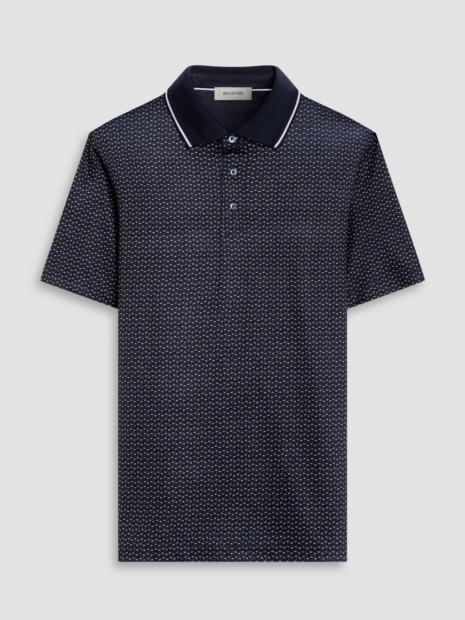 Bugatchi S/S Harlan Polo, Navy | Mondo Uomo Naples FL