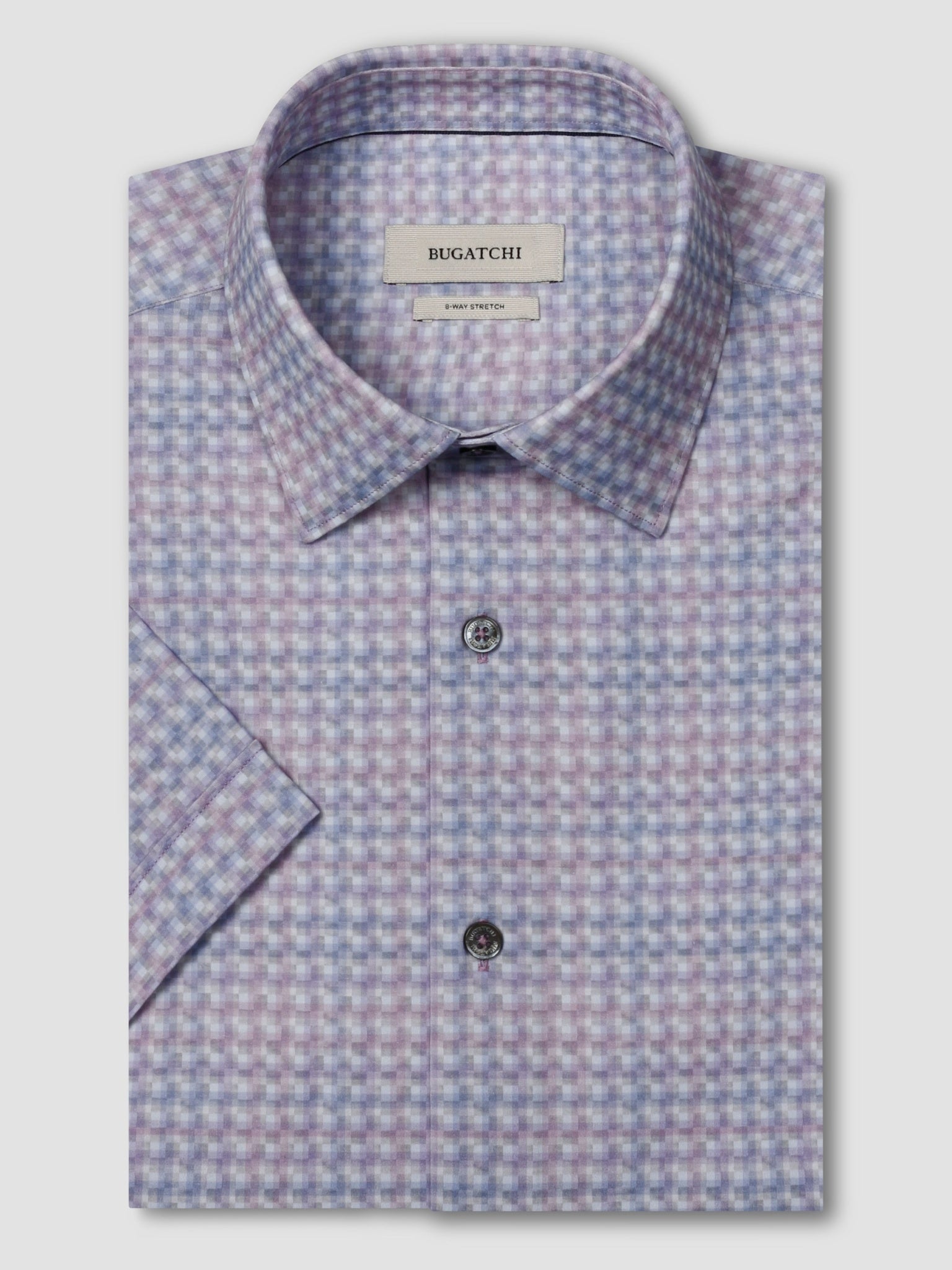 Bugatchi Ooohcotton S/S Miles Shirt, Orchid | Mondo Uomo Naples FL
