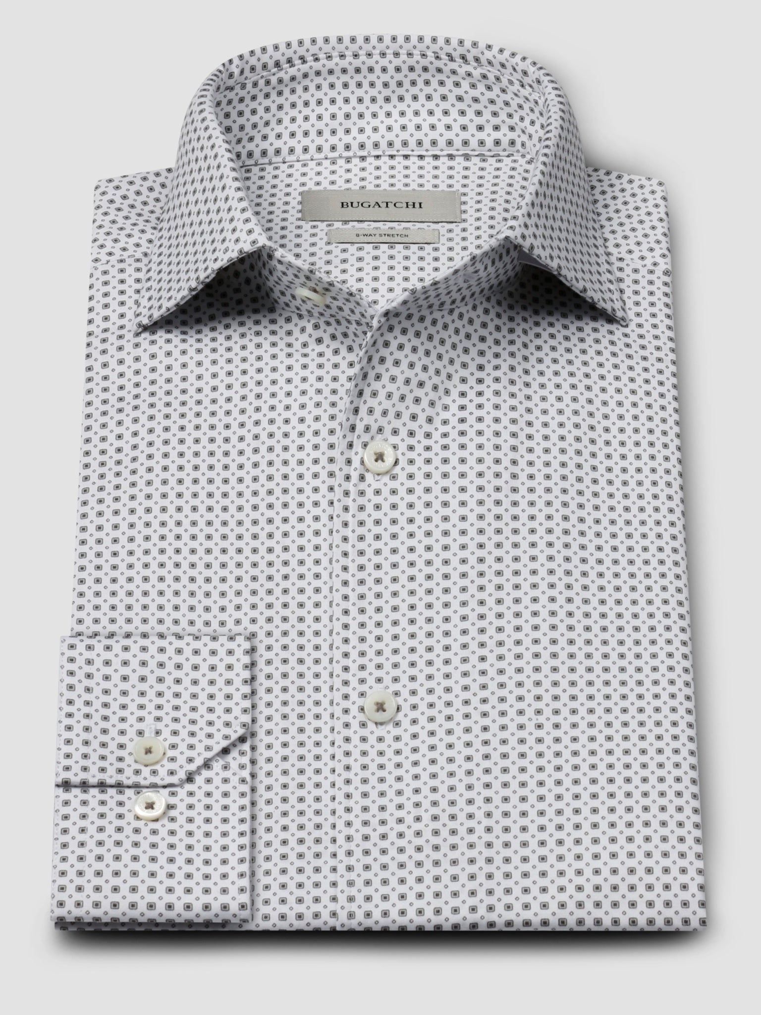 Bugatchi Ooohcotton L/S Devon Shirt, White | Mondo Uomo Naples FL