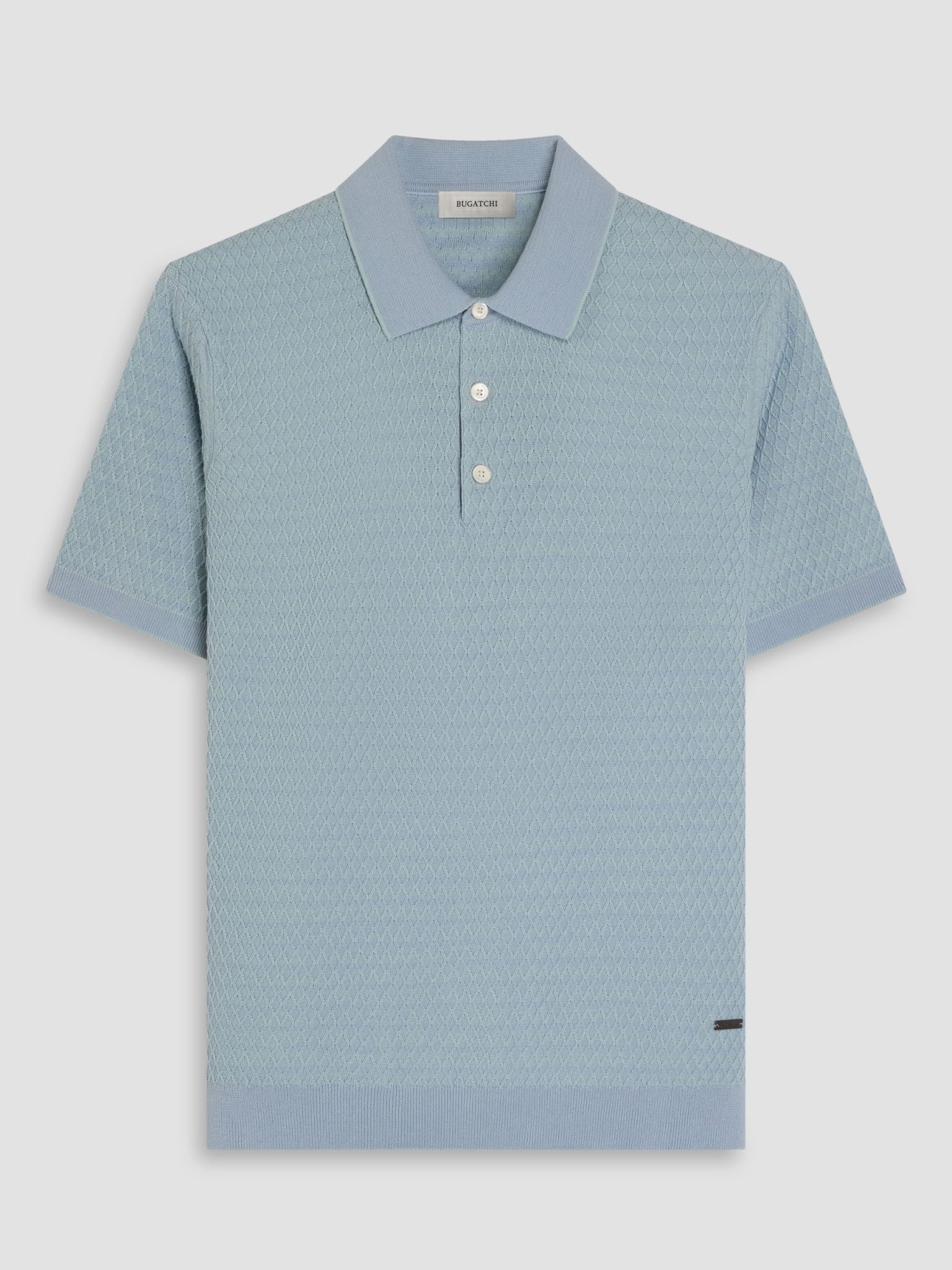 Bugatchi S/S Polo Sweater, Steel
