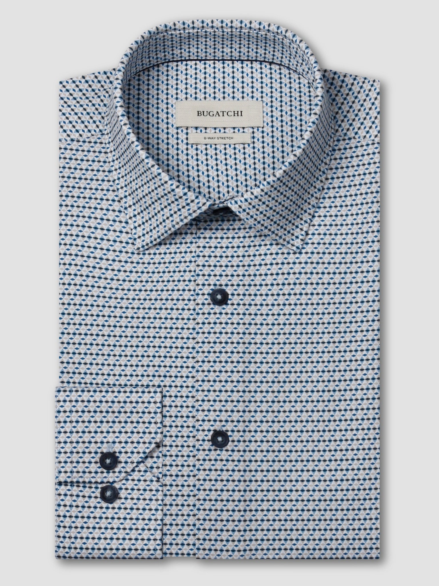Bugatchi Ooohcotton L/S James Shirt, Air Blue | Mondo Uomo Naples FL