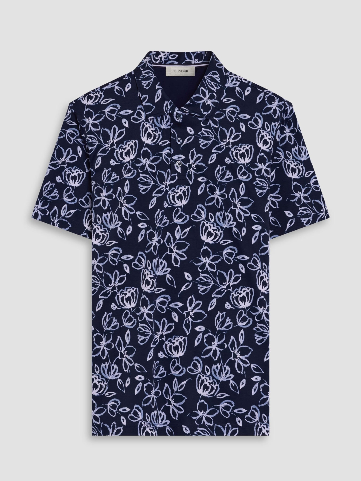 Bugatchi S/S Hendrix Polo, Navy | Mondo Uomo Naples FL