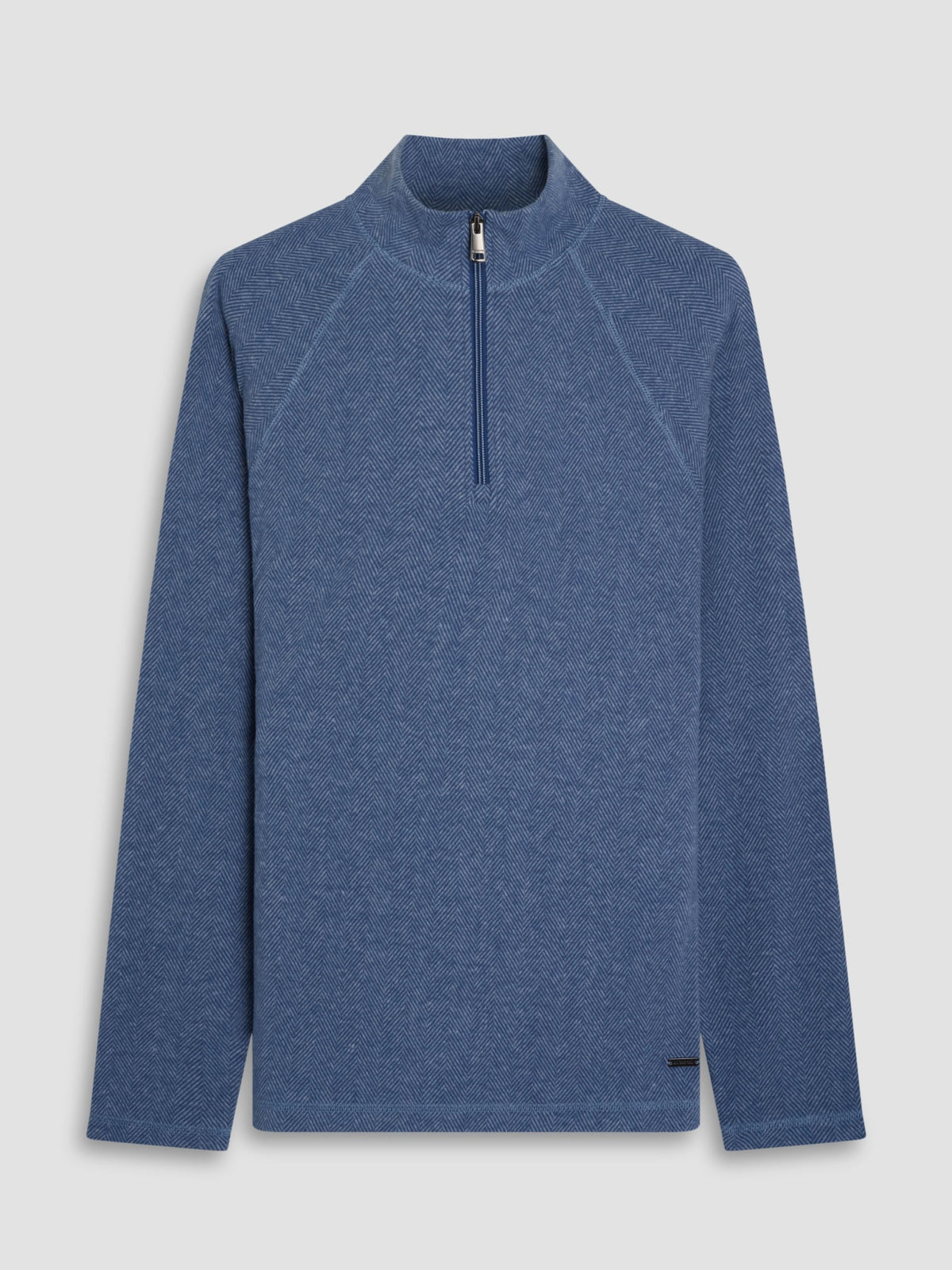 Bugatchi L/S Quarter-Zip Knit, Marine Blue | Mondo Uomo Naples FL