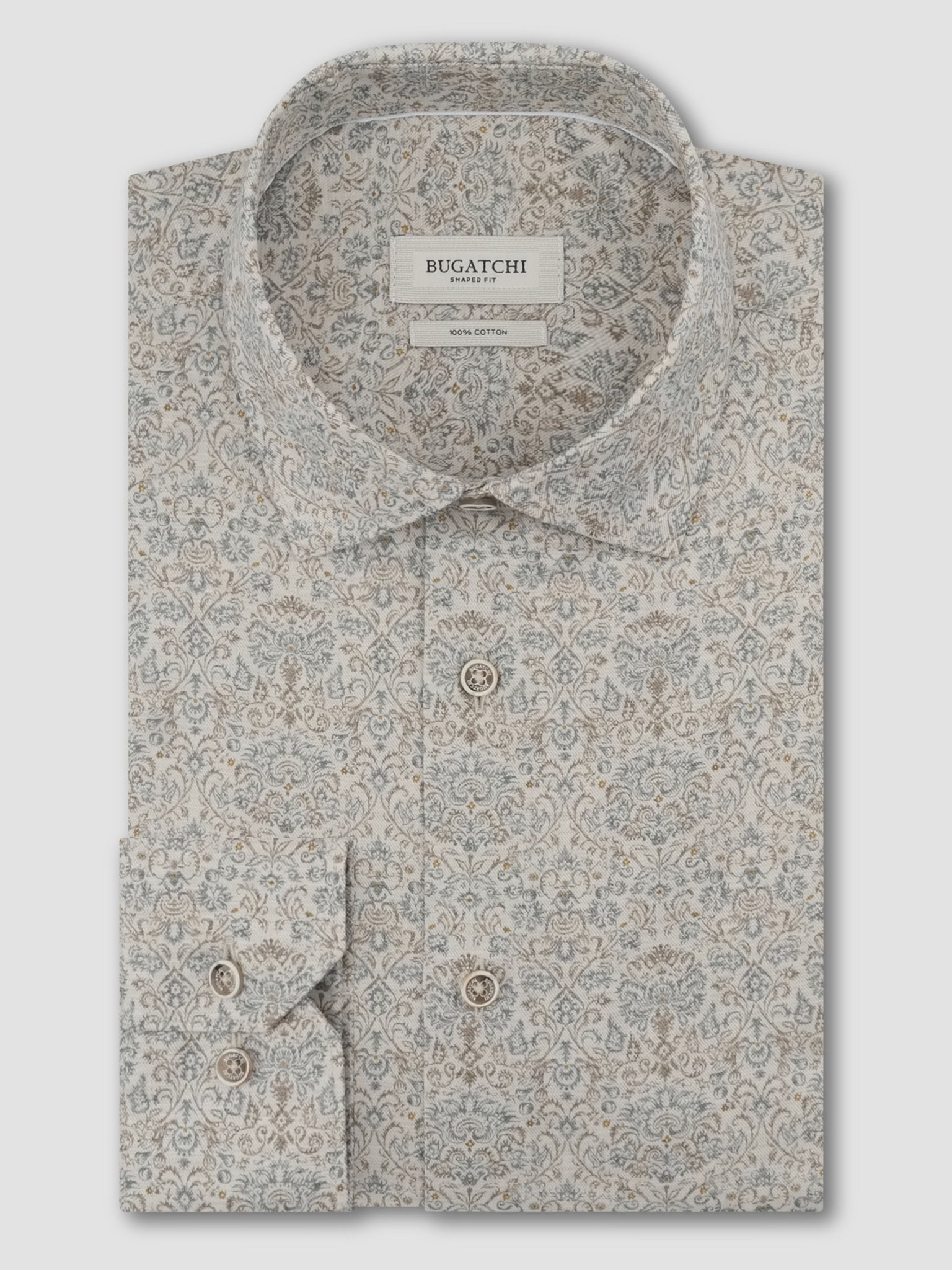 Bugatchi L/S Axel Shirt, Ginger | Mondo Uomo Naples FL