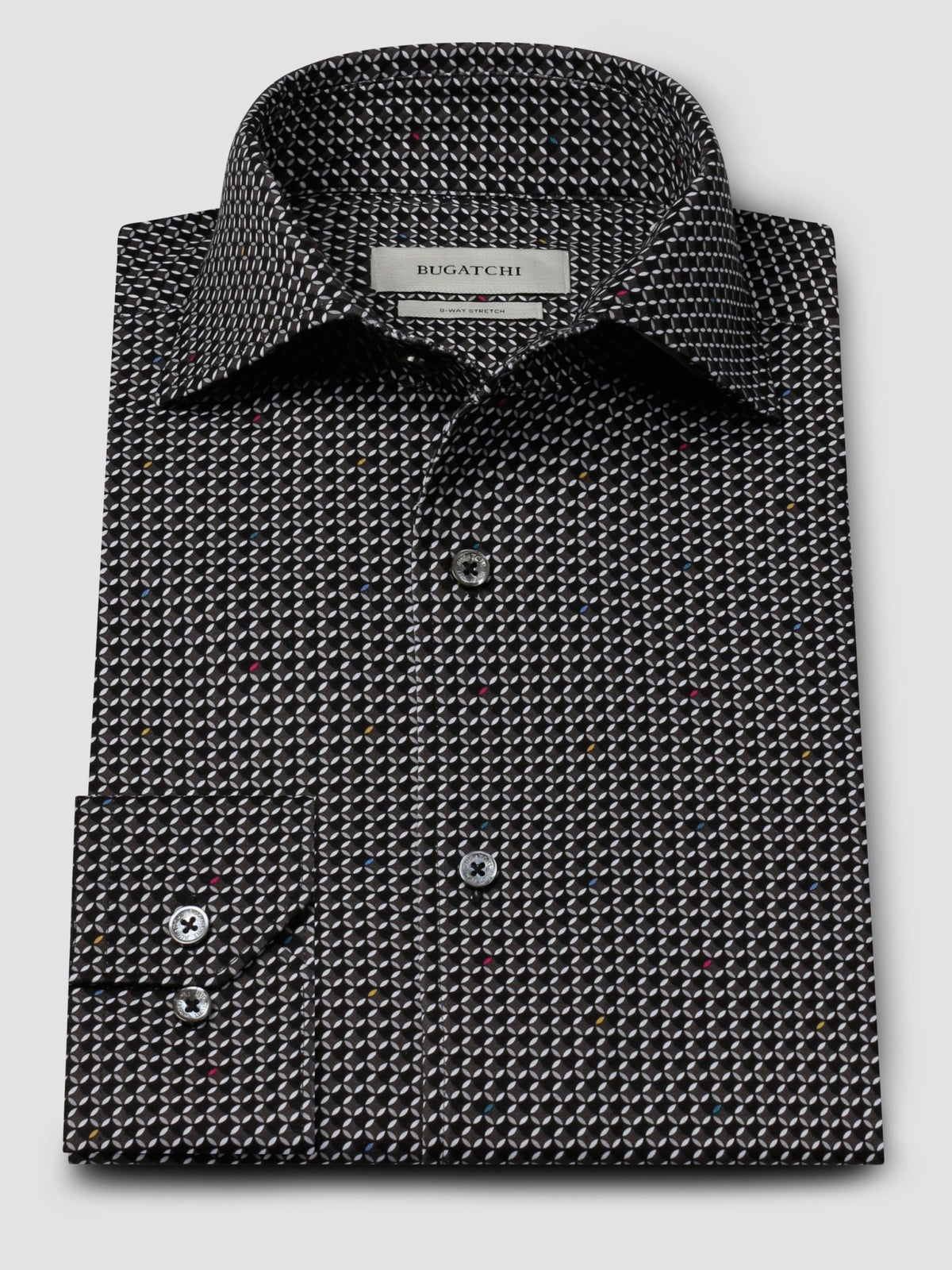Bugatchi Ooohcotton L/S Devon Shirt, Black | Mondo Uomo Naples FL