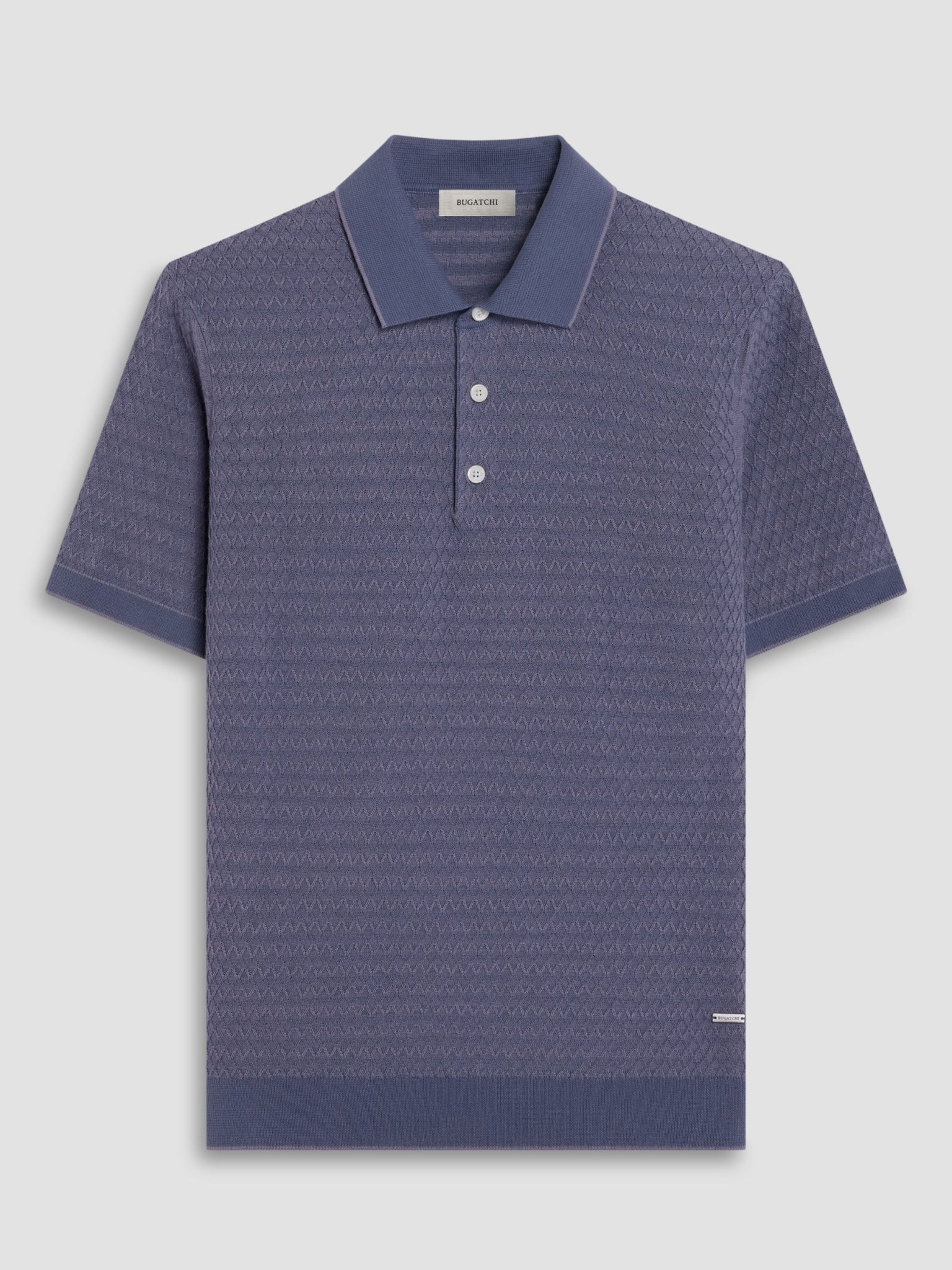 Bugatchi S/S Polo Sweater, Hazy Blue