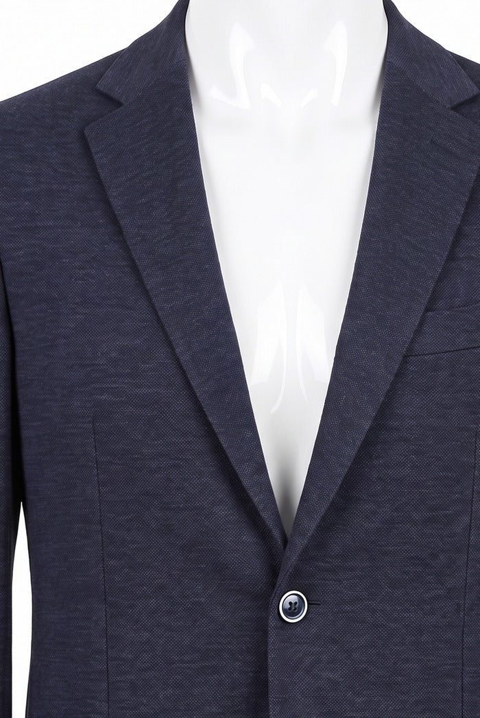 Sixty One Reda Wool & Cashmere Sport Coat, Navy – lapel and fabric detail