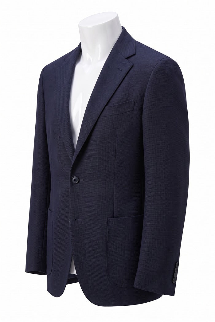 Sixty One Vitale Barberis Basketweave Sport Coat, Navy – three-quarter side view