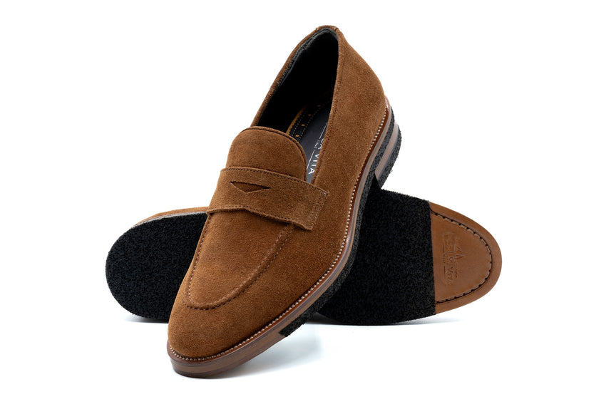 Martin Dingman Tuscan Penny Loafer, TOBACCO – view 3