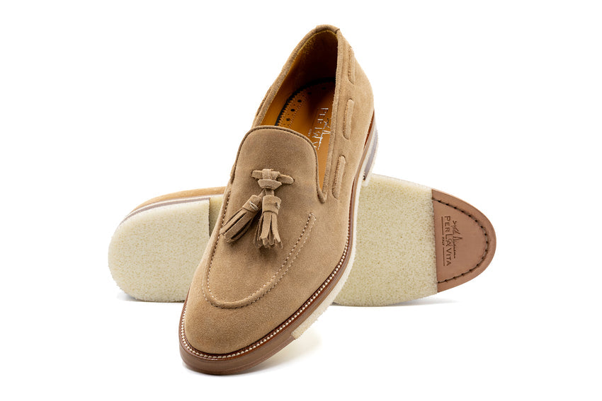 Martin Dingman Tuscan Tassel Loafer, WHEAT – view 3