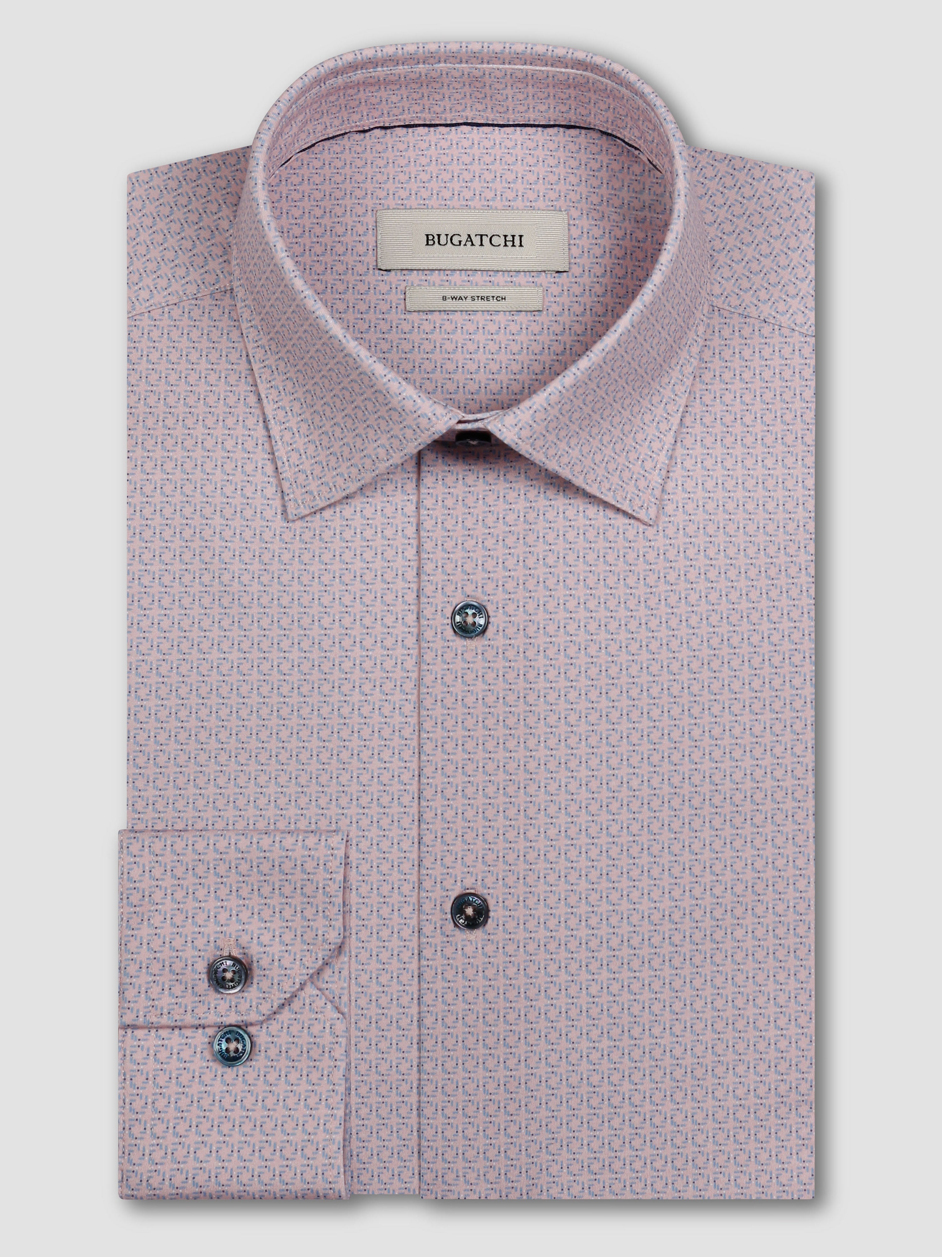Bugatchi Ooohcotton L/S Shirt, Pink