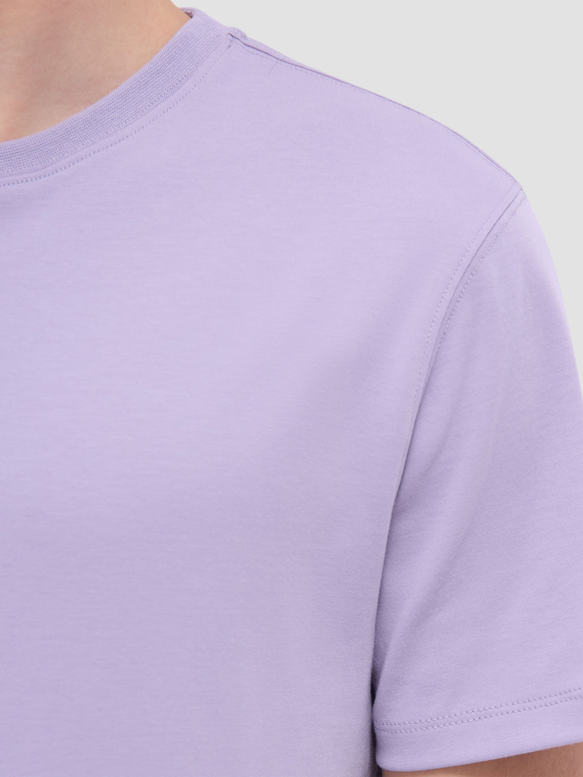 Bugatchi Men's Sort Sleeve Hank Pima Crew Neck Angled View ISF1500F5