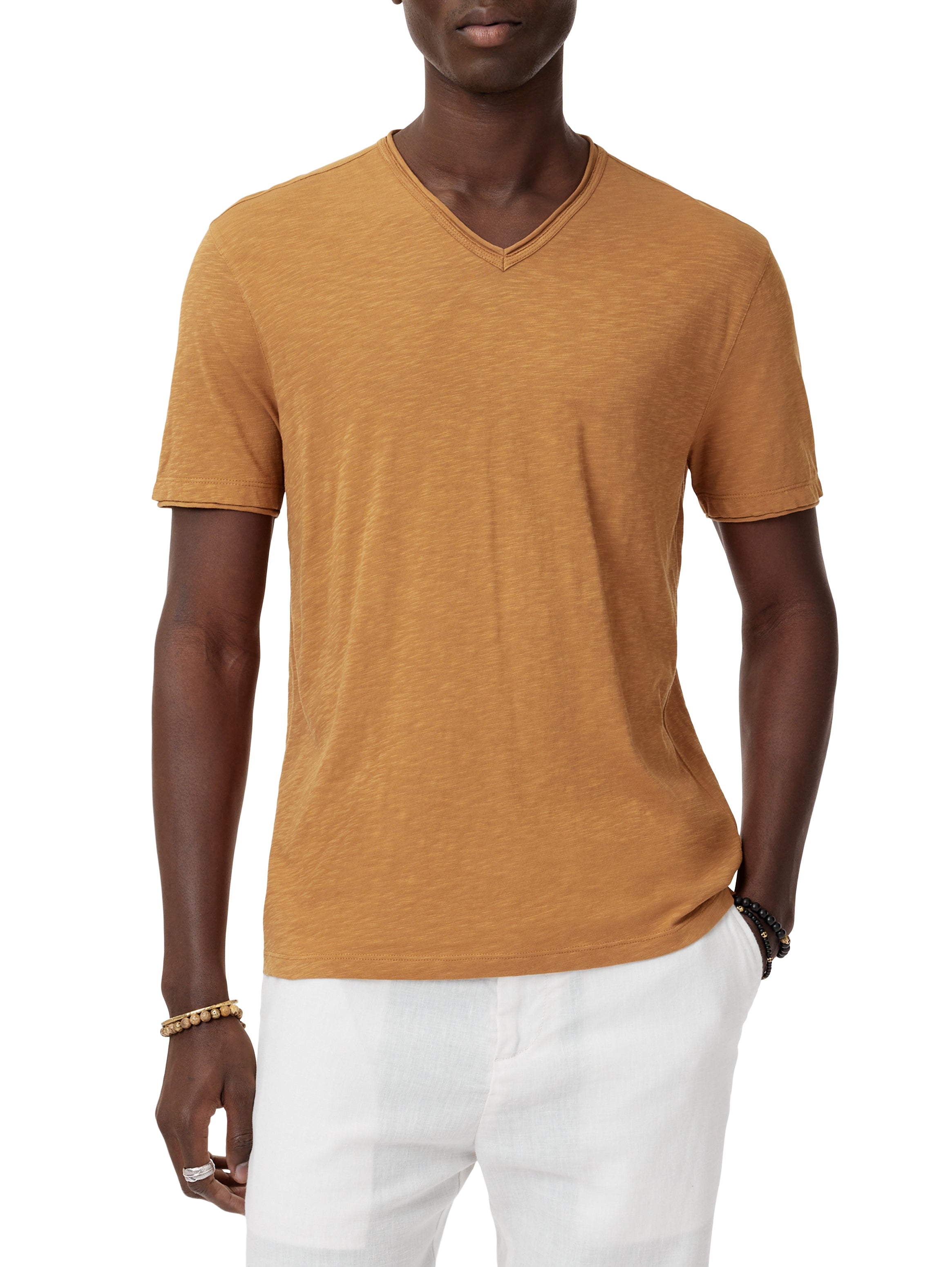 Miles Slub V-Neck | Copper