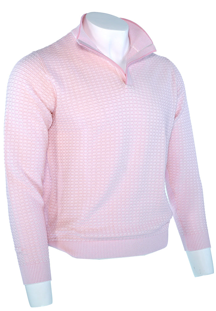 St Croix Two Tone Texture Open Mock