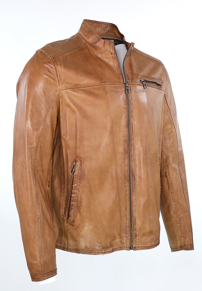 Milestone Marco Leather Tan jacket