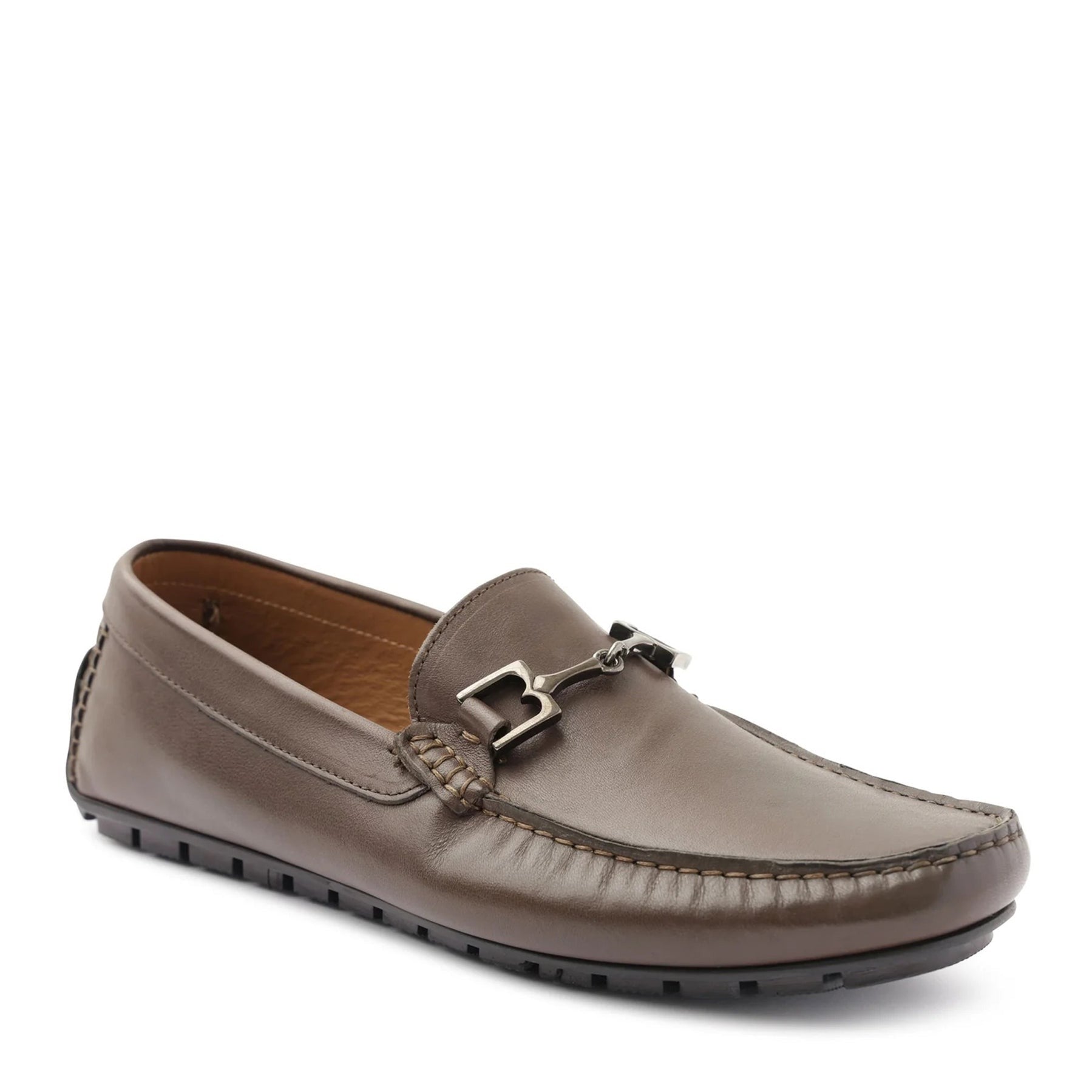 Bruno Magli Men’s Xander Driver Moccasin Loafers in Taupe Calf Leather and Suede – Mondo Uomo