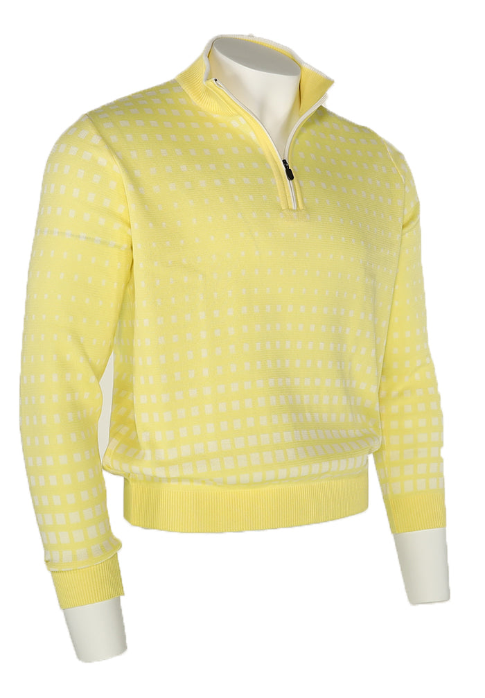 St Croix Graduated Boxes Zip Mock Sweater