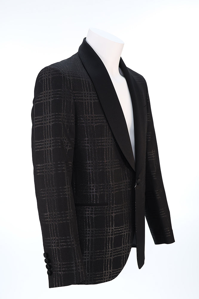 Jack Victor Black Tartan Dinner Jacket