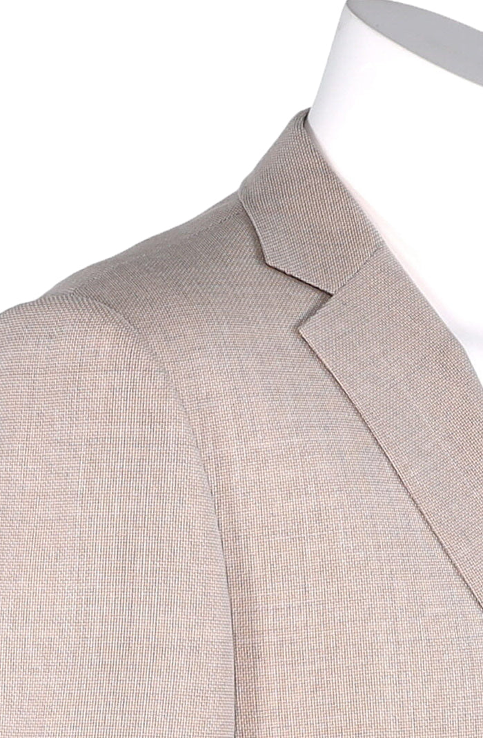 Byron Light Tan Weave - Men's Sports coat - 6384 - Shoulder View - Mondo Uomo