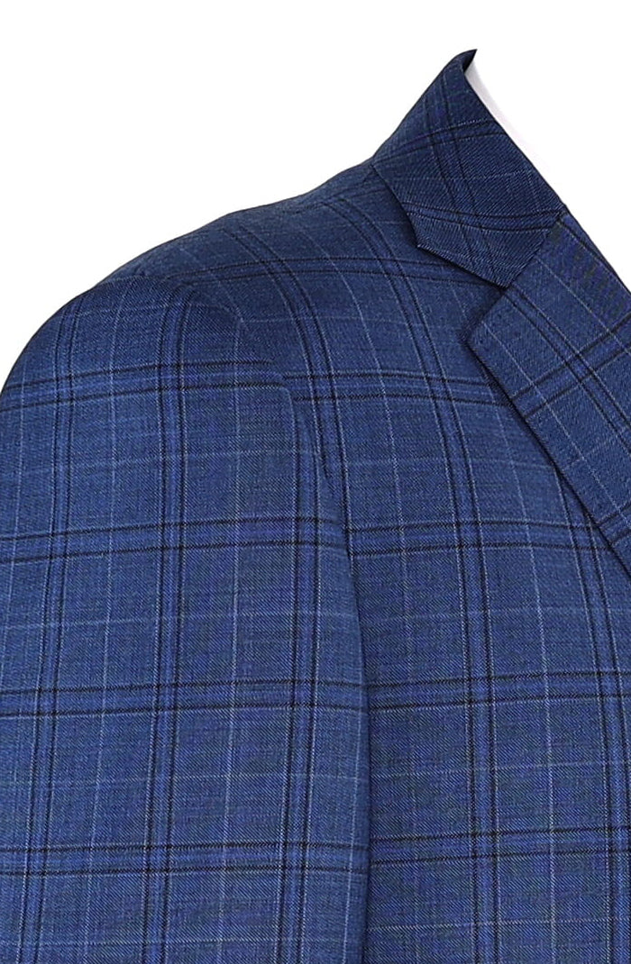 Byron Blue & Navy Windowpane Sport Coat