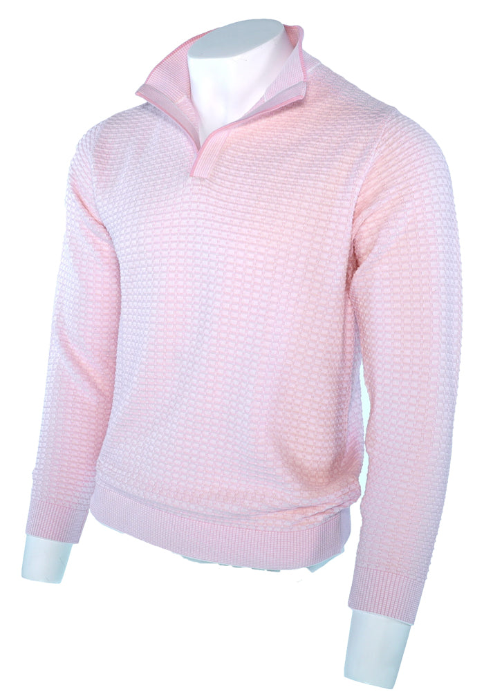St Croix Two Tone Texture Open Mock