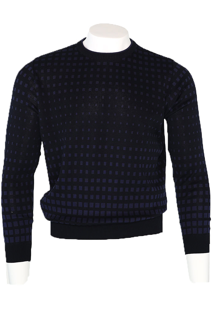 St Croix Graduated Boxes Crew Neck Sweater