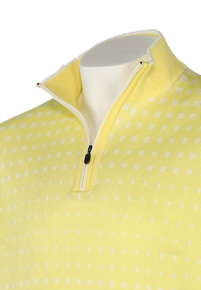 St Croix Graduated Boxes Zip Mock Sweater