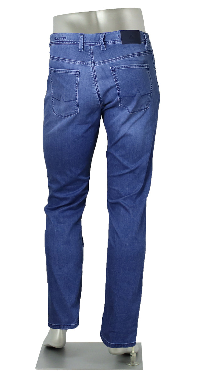 STONE TENCEL LIGHT WEIGHT DENIM MED BLUE