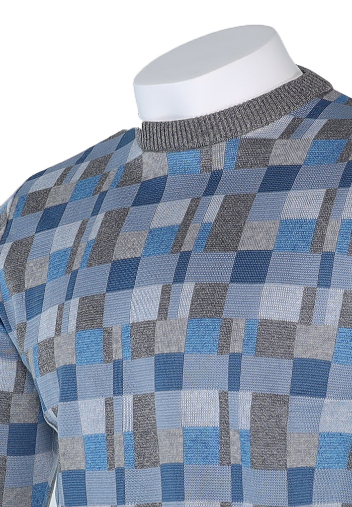 St Croix Digital Blocks Crew Neck Sweater