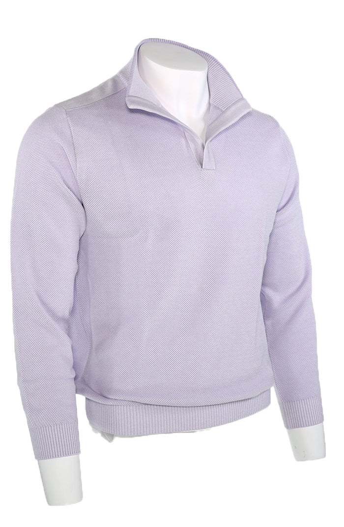 St. Croix Open Mock Crystal Stitch Sweater