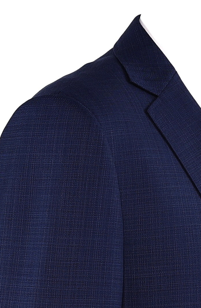 Byron Solid Navy Textured Sport Coat