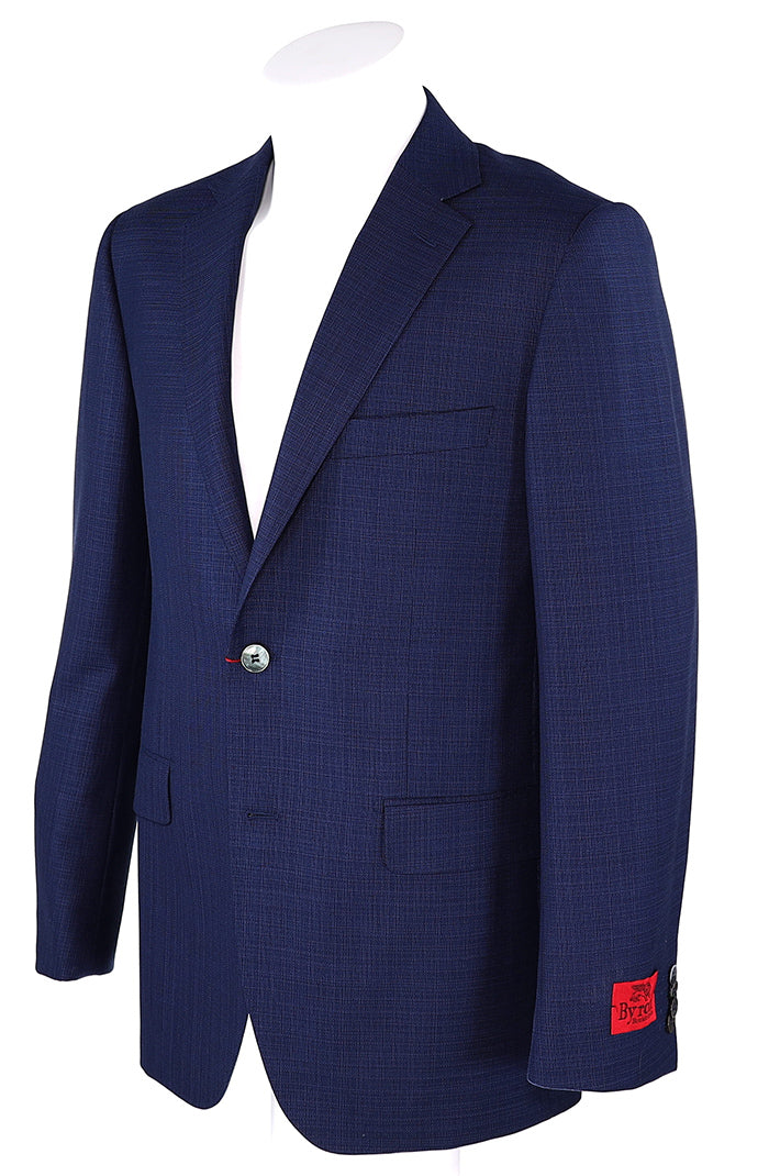 Byron Solid Navy Textured Sport Coat