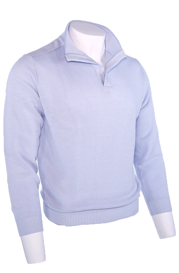 St. Croix Open Mock Crystal Stitch Sweater