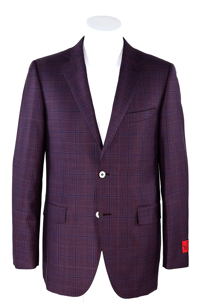 Byron Mauve Check - Men's Sports Coat - Mondo Uomo - Front View - 8984