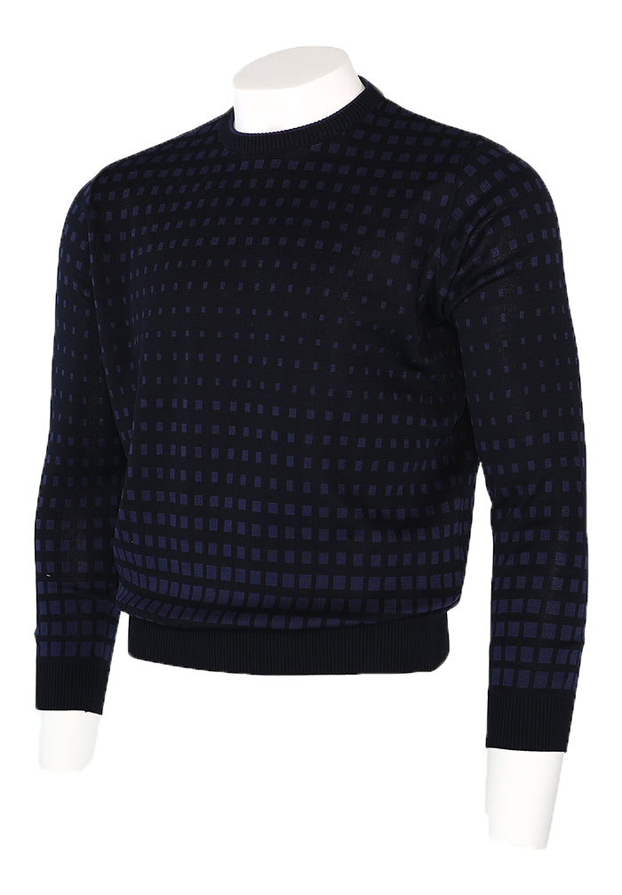 St Croix Graduated Boxes Crew Neck Sweater