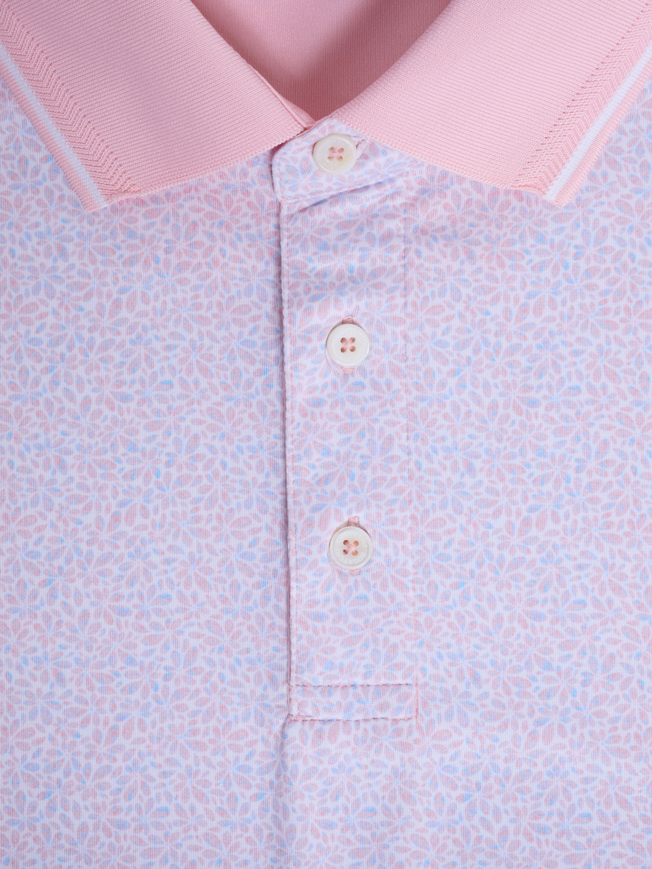 Bugatchi S/S Performance Polo, Pink