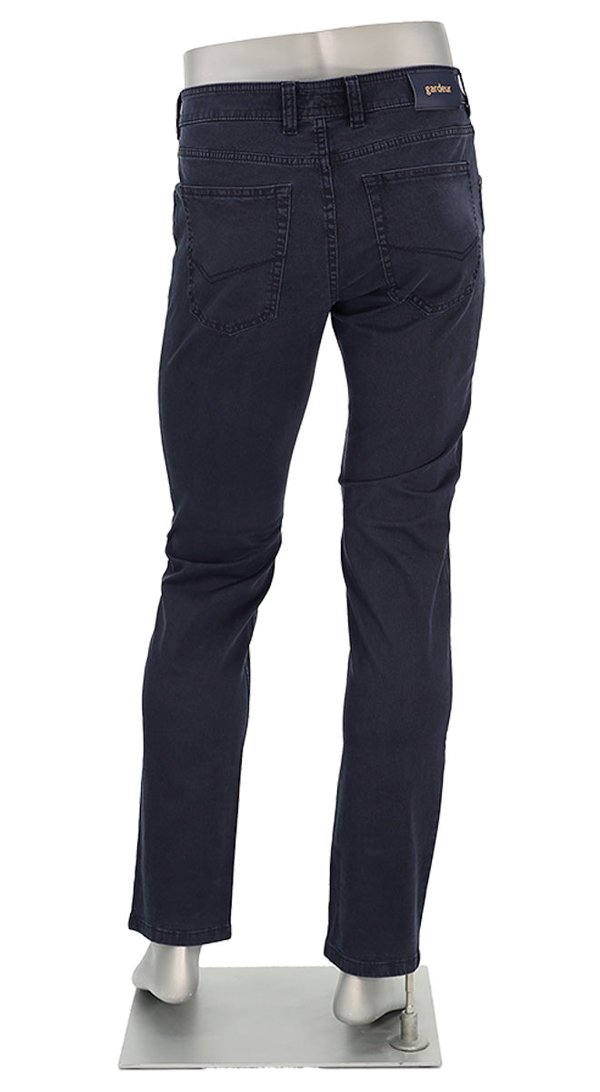 Gardeur Bill Printed Cotton Pant | Navy