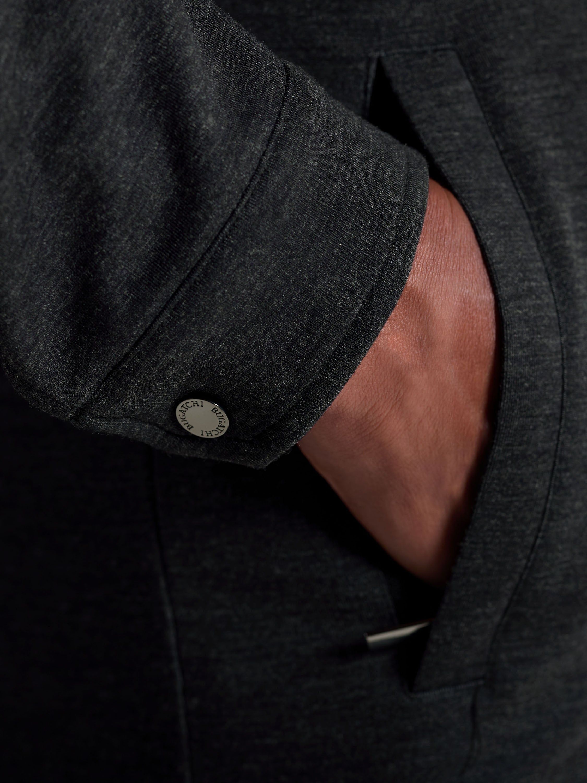 Bugatchi L/S Snap Front Knit
