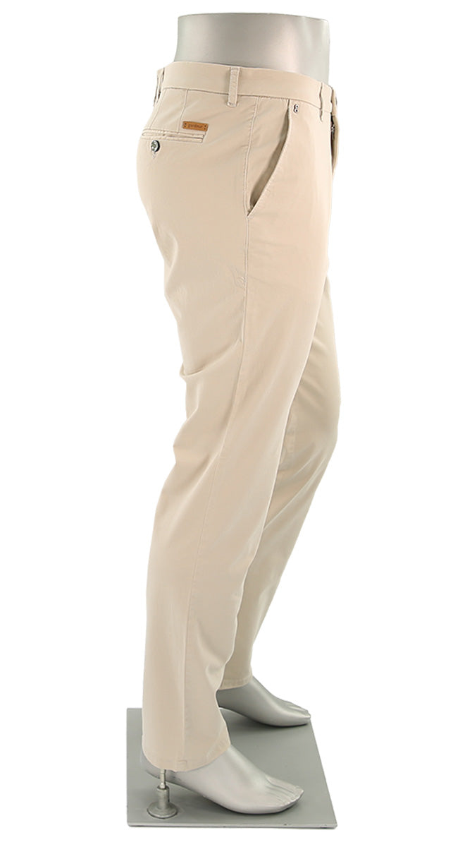 Gardeur Bono Men’s Iconic Khakis Chino Pants In Beige Side View 412841-Bono