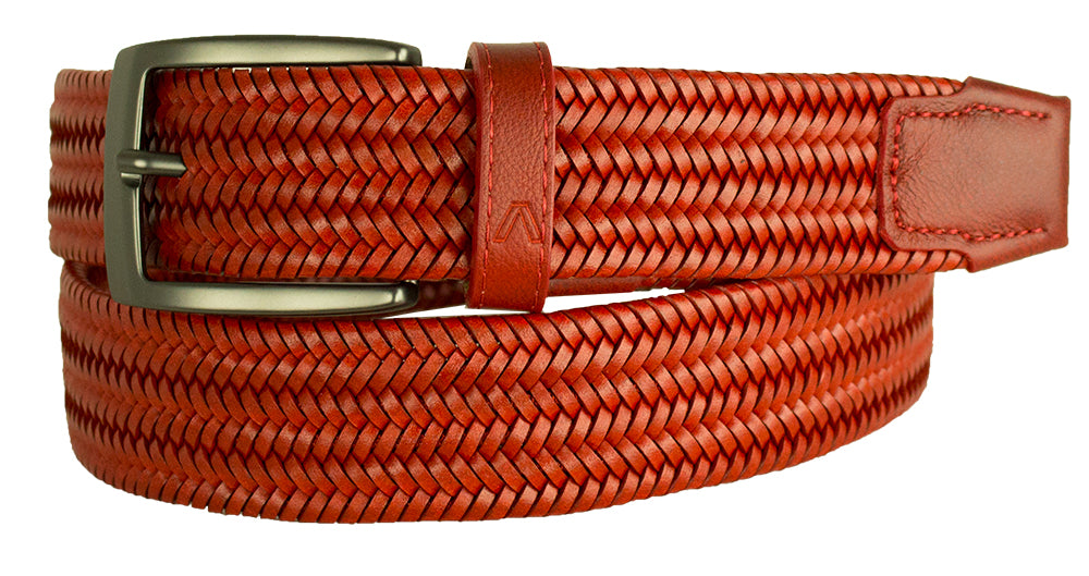 Alberto Braided Stretch Leather Belt