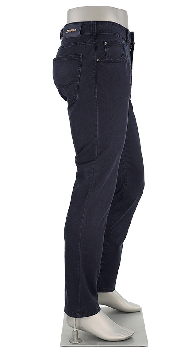 Gardeur Bill Printed Cotton Pant | Navy