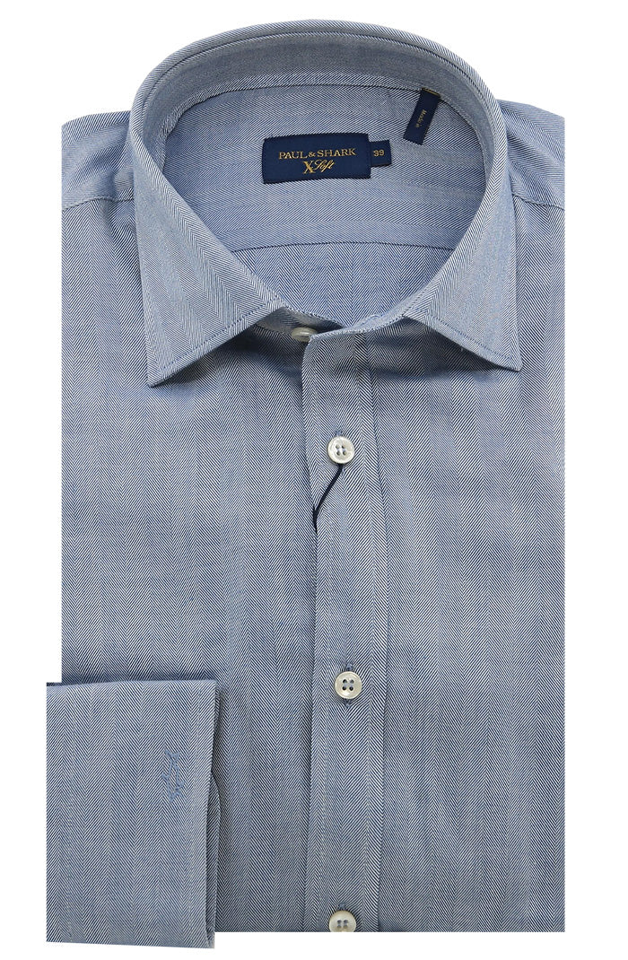Paul & Shark Xsoft cotton lyocell shirt For Men In Blue - Mondo Uomo