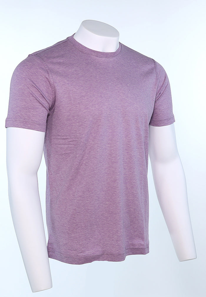 Raffi Aqua Cotton Lafayette Crew Neck Tee in Lilac – view 3 #Color_Lilac