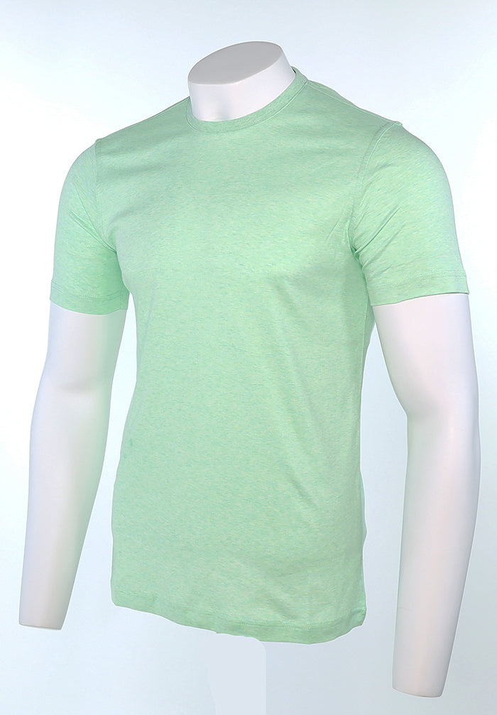 Raffi Aqua Cotton Lafayette Crew Neck Tee in Mint – view 2 #Color_Mint