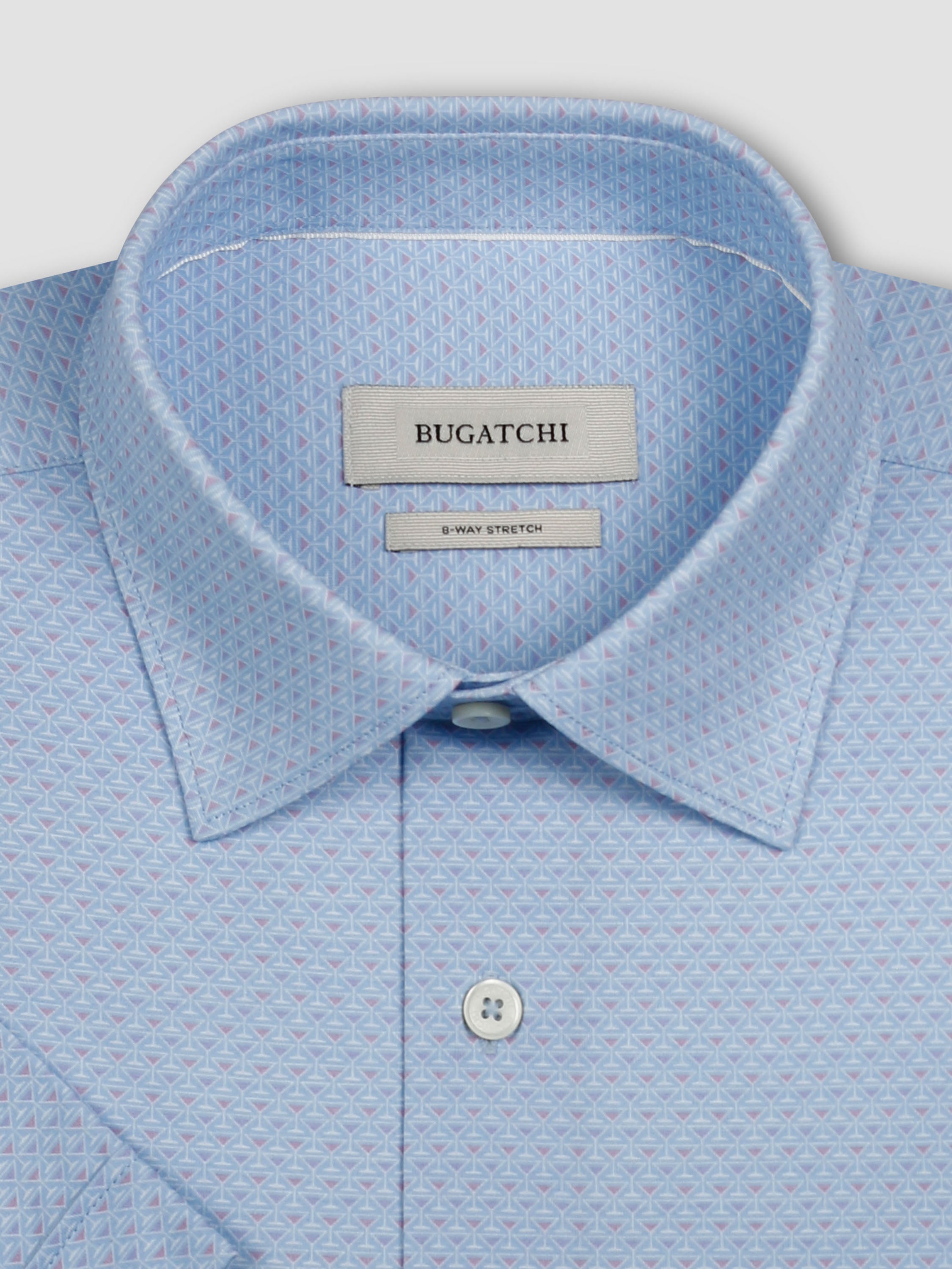 Bugatchi Ooohcotton S/S Shirt, Ice
