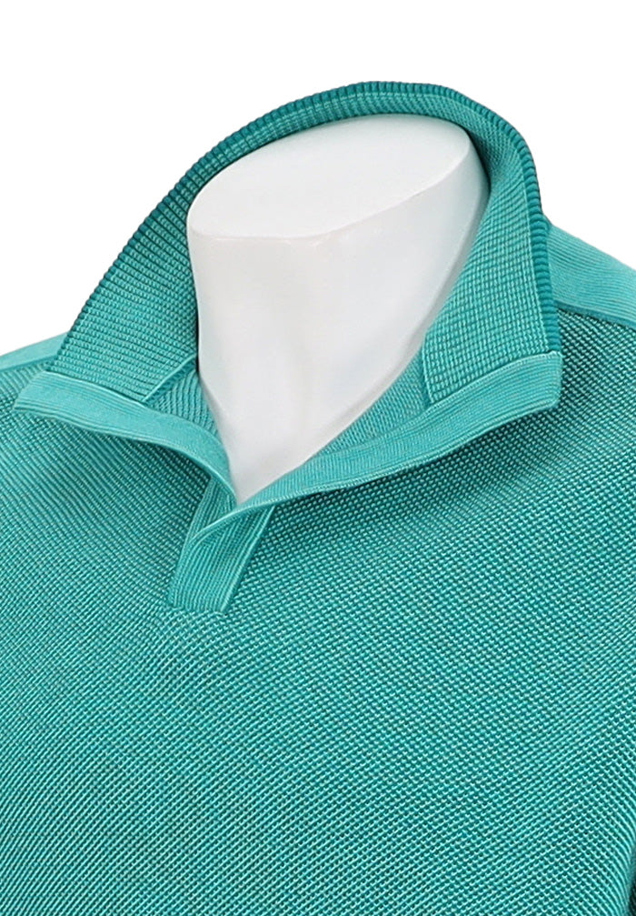 St Croix Crystal Stitch Open Mock Jade/Turquoise