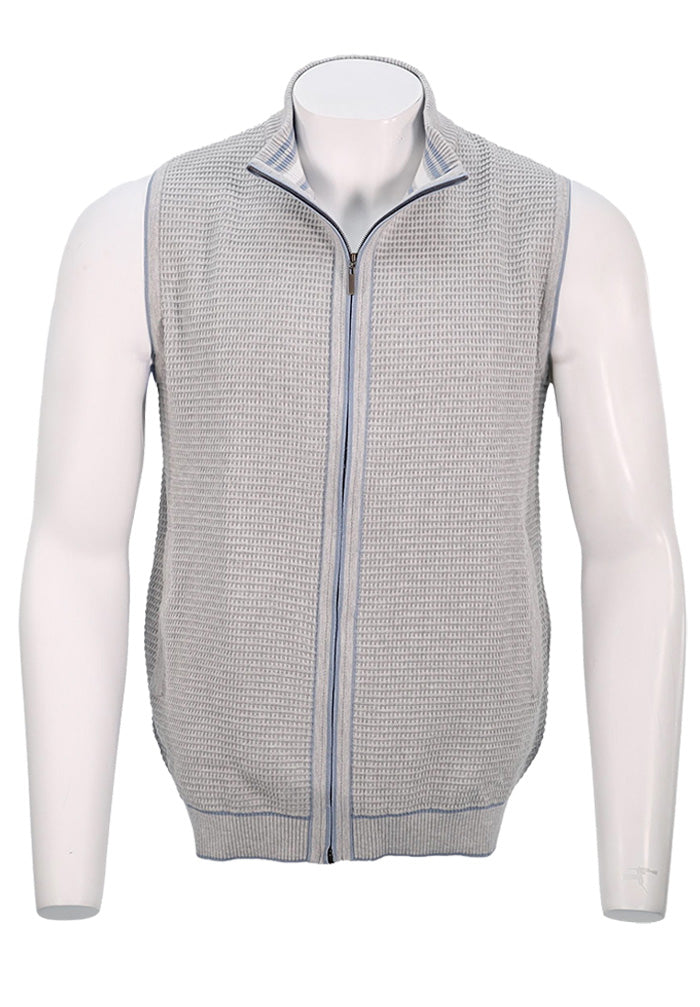St. Croix Full Zip Vest, LT GREY MARL