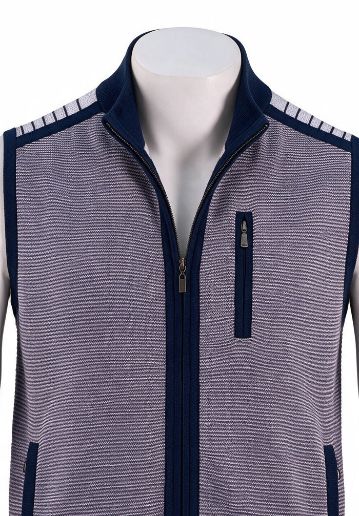 St. Croix Milano Rib Multi-Pocket Vest, Shade Purple – view 2