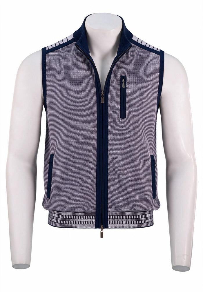 St. Croix Milano Rib Multi-Pocket Vest, Shade Purple | Mondo Uomo Naples FL