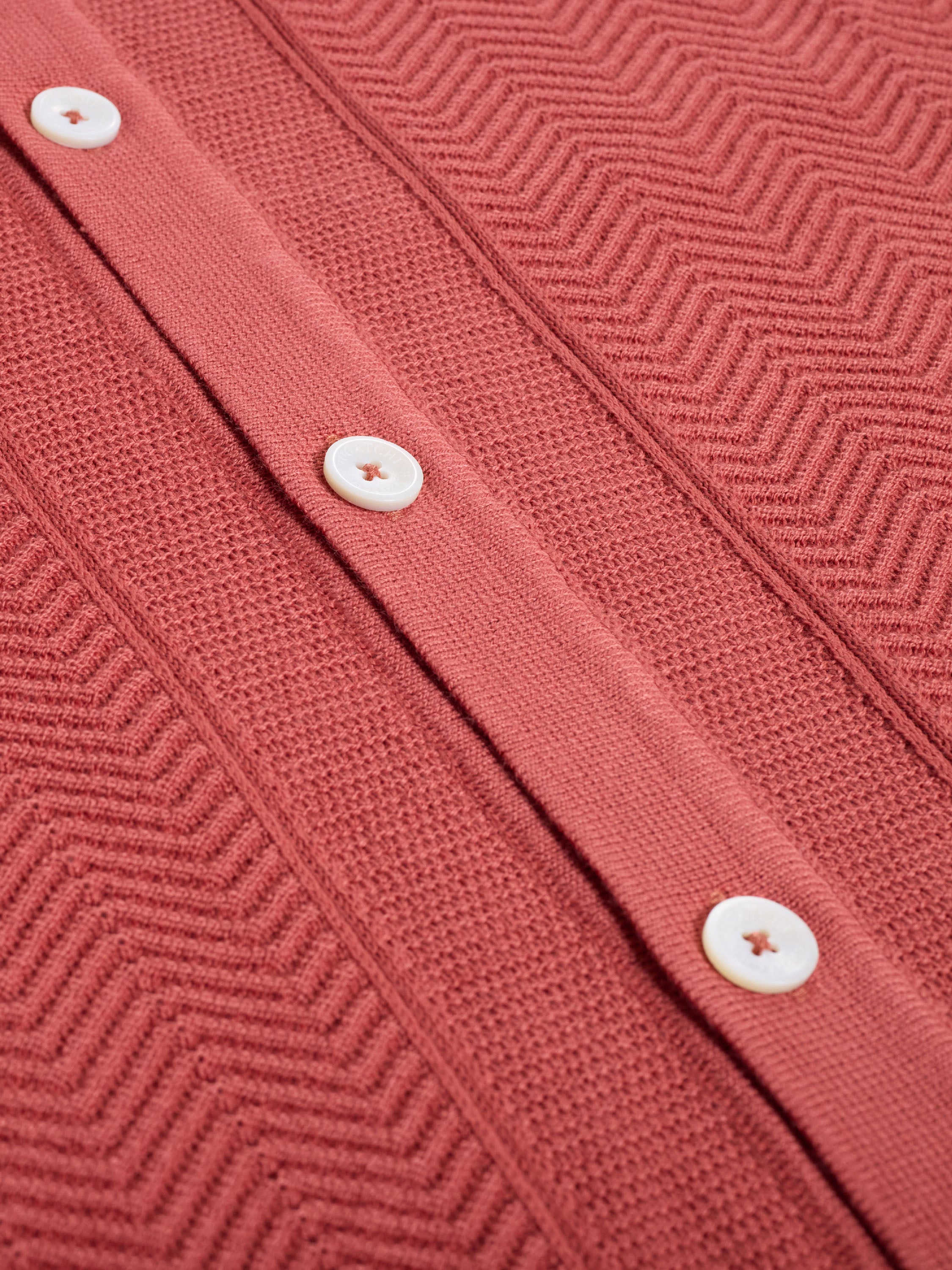 Bugatchi S/S Full Button Sweater, Sienna